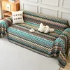 Retro Cotton Linen Sofa Towel Anti Cat Scratch Four Season Universal Sofa Covers for Living Room Boho Style Couch Slipcover Home 5