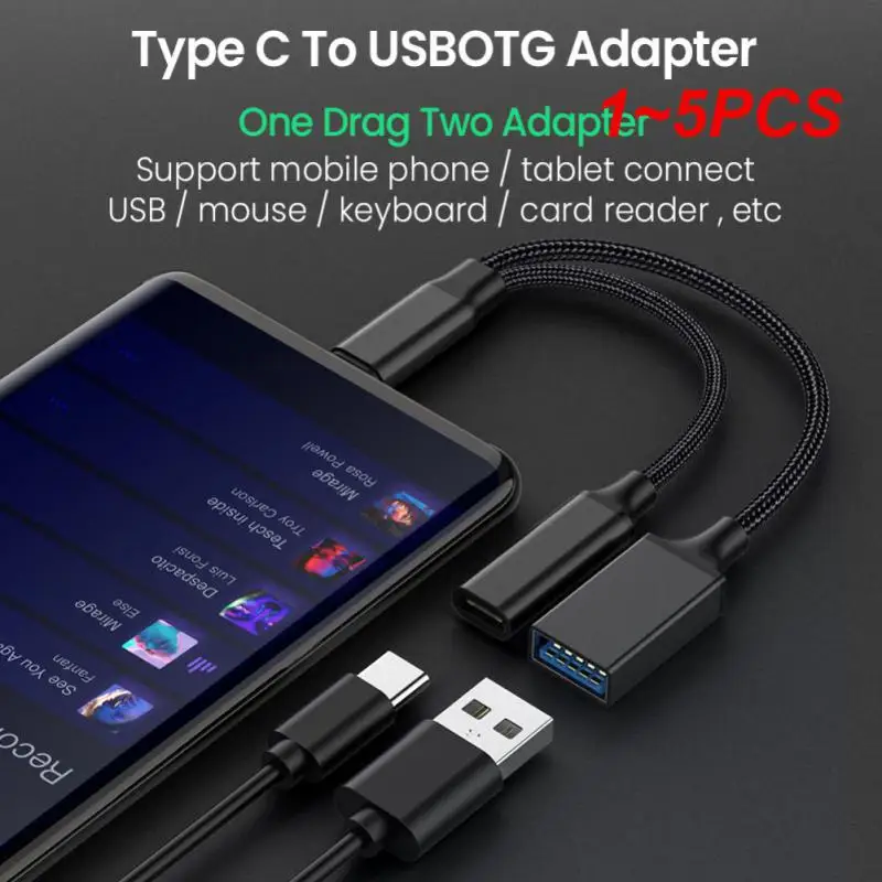 

2 в 1, USB C OTG Кабель-адаптер с двумя портами USB Type-c на USB