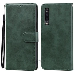 Leather Flip Wallet Phone Case - Premium Cover for Mi 9 Pro (Green)