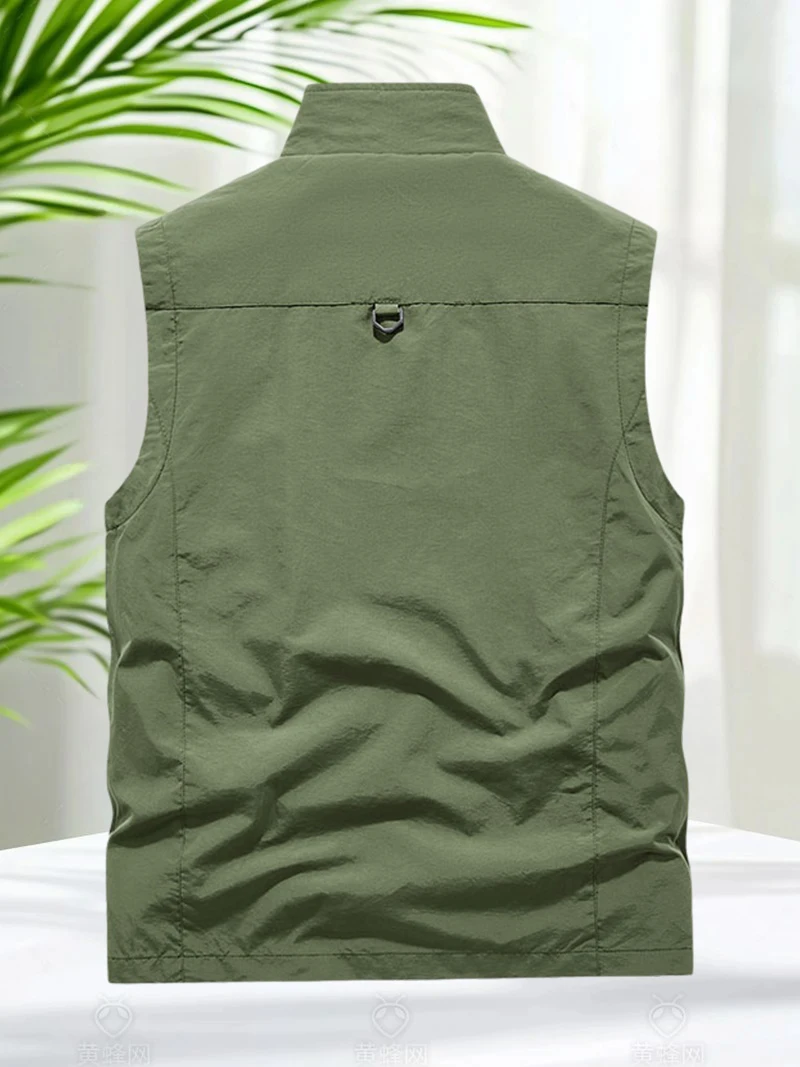 Plus Size 8XL Outdoor Vest Men Sleeveless Jacket Men Camping Hiking Coats with Mesh Lined Breathable Fishing Vest Jacket Pockets