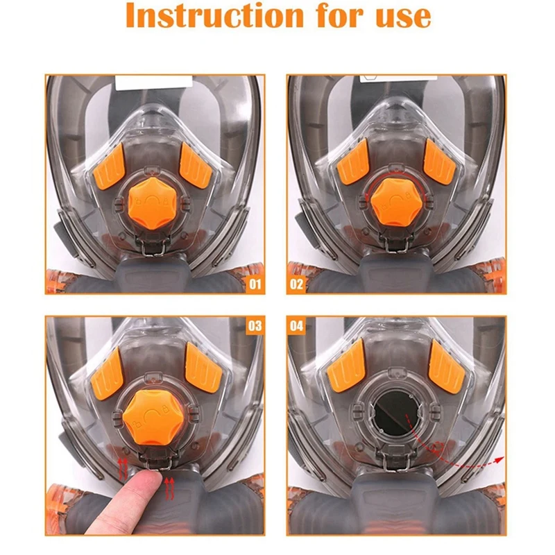 Hot Sale2x Snorkel Mask Man Woman Scuba Underwater Full Face Diving Mask Snorkeling Masks 180 View Anti-Fog Anti-Leak(L/XL)
