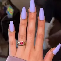Nail Rings Non Tarnish 10pcs Adjustable No Glue No Women Gift Ring Set For Halal Nails Decoration Vintage Adjustable Rings 2