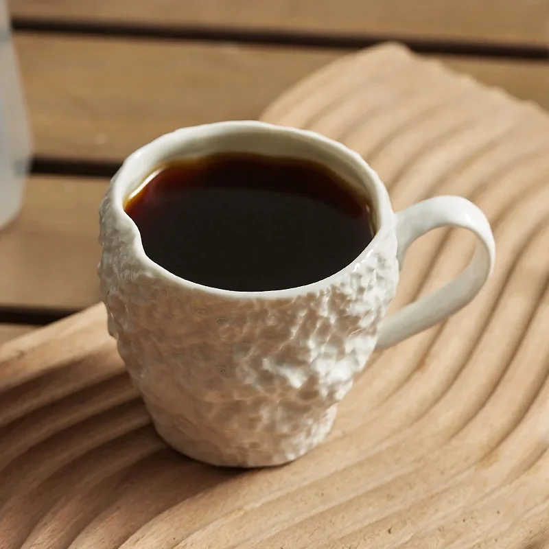 

Creative English Style Rock Texture Mug Afternoon Tea Water Cup Personality Milk Cup Breakfast Bup Ceramic Espresso Cup
