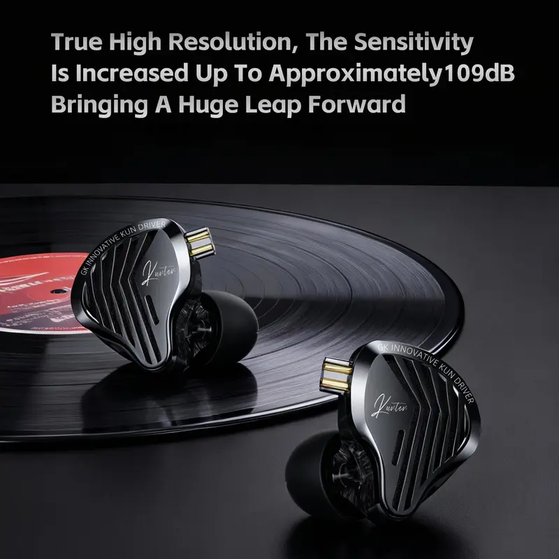 GK KUNTEN Dynamic Drive Headphones HIFI Heavy Bass Earbuds Sports Metal Headphones Detachable Headphones 2PIN KZ Zenith EDX - Image 2