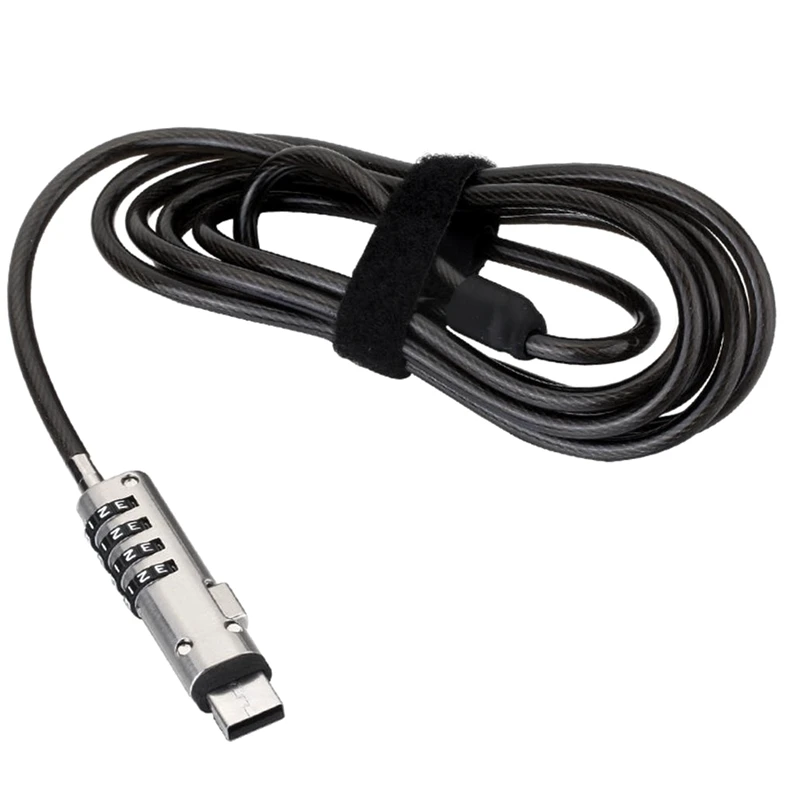 10X 4 Digital Universal Lock USB Laptop Security Cable Lock For Computer