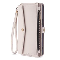 Crossbody Flip Wallet Phone Case with Stand and Card Slot - OPPO Find X8S 5G (Beige)