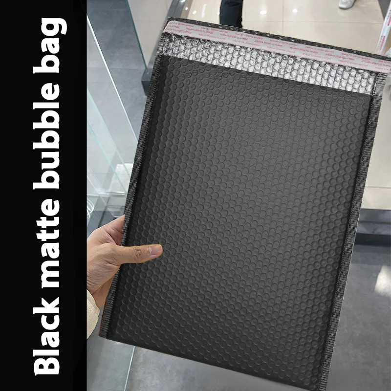 50팩 블랙 버블 백 우편 제품 포장 백 선물 봉투 보석 포장 압착 방지 택배 백 PrintableLogo