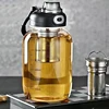 800/2500ml Large Glass Water Bottle with Lock Lid and Direct Drink Spout Reusable Sports Water Bottle for Gym Home Outdoor