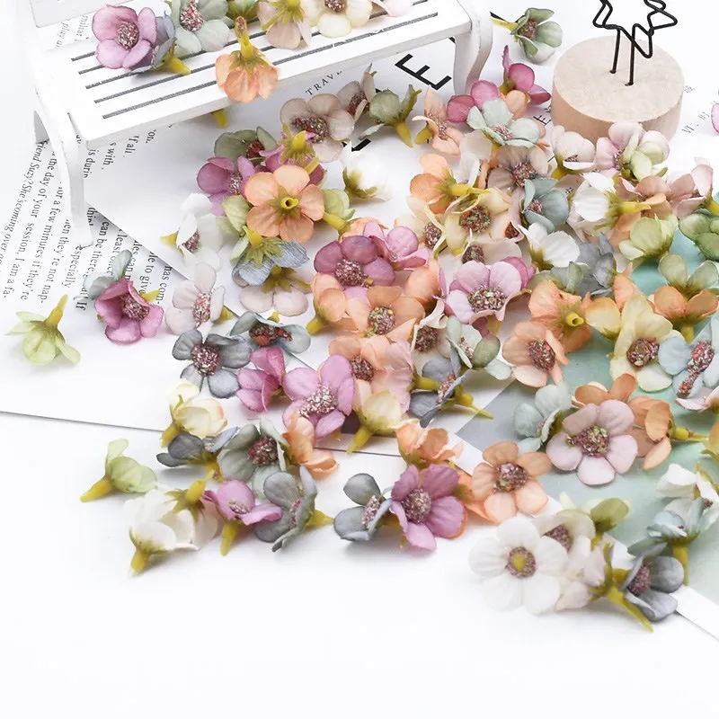 Декоративные цветы для скрапбукинга, 50 шт