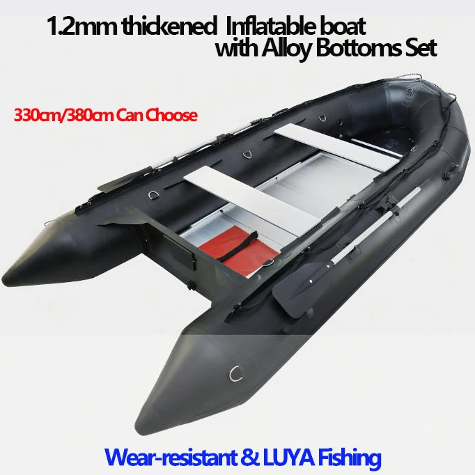 Bateau gonflable professionnel PVC 1.2mm anti-choc avec plancher aluminium - Rafting pêche