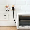 Creative Self Adhesive Resin Cartoon Chef Plug Holder Power Cord Socket Hanger Organizer Wall Hanging HookKitchen Hooks Gadgets 5