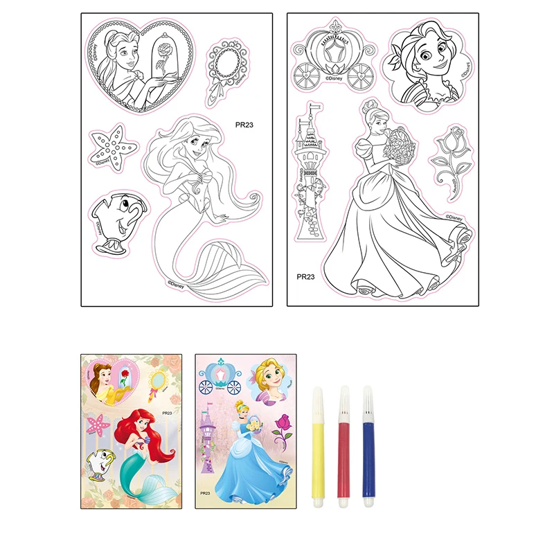 Livre de dessin à l'eau magique Montessori pour enfants, livre de coloriage  Disney TureMouse Frozen, tableau de peinture, jouet cadeau d'anniversaire