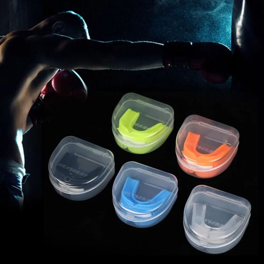 Double-Sided Mouthguard Adults Teeth Mouth Guard Sports Boxing Kickboxing Free Athletic Protector Fit Most Mouth Size