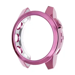 Clear Colorful Soft Protector TPU Protective Case Cover - Garmin fenix 7X (Pink)