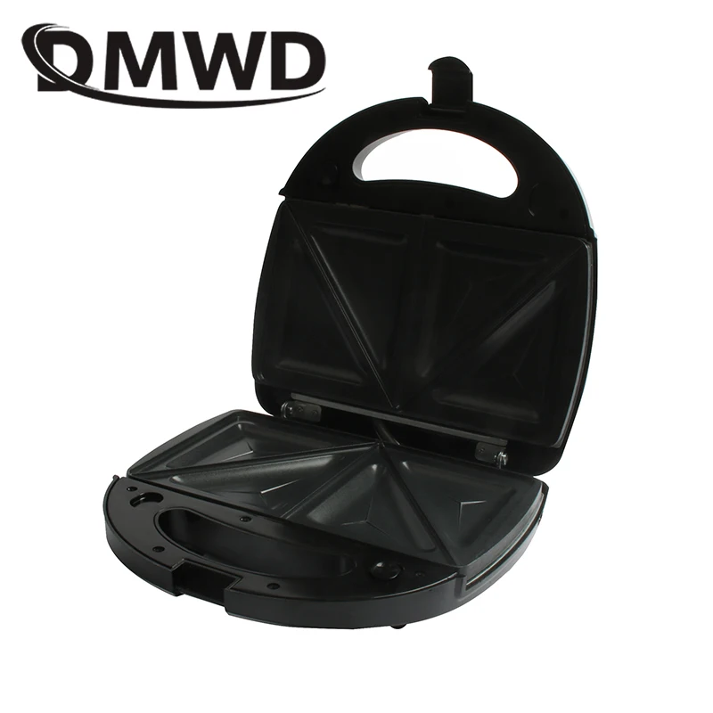 DMWD 3 in 1 Electric MINI Egg Waffle Sandwich Maker Grilling Plates Breakfast Baking Machine Panini Toaster Bread Frying Pan EU 4
