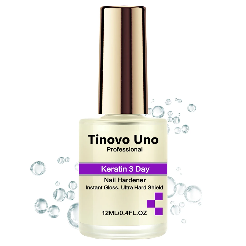 Tinovo Uno Keratin 3 Day Nail Growth Instant Gloss Nail Hardener Strengthener No Bake Nail Polish Finish Manicure Normal Lacquer 6