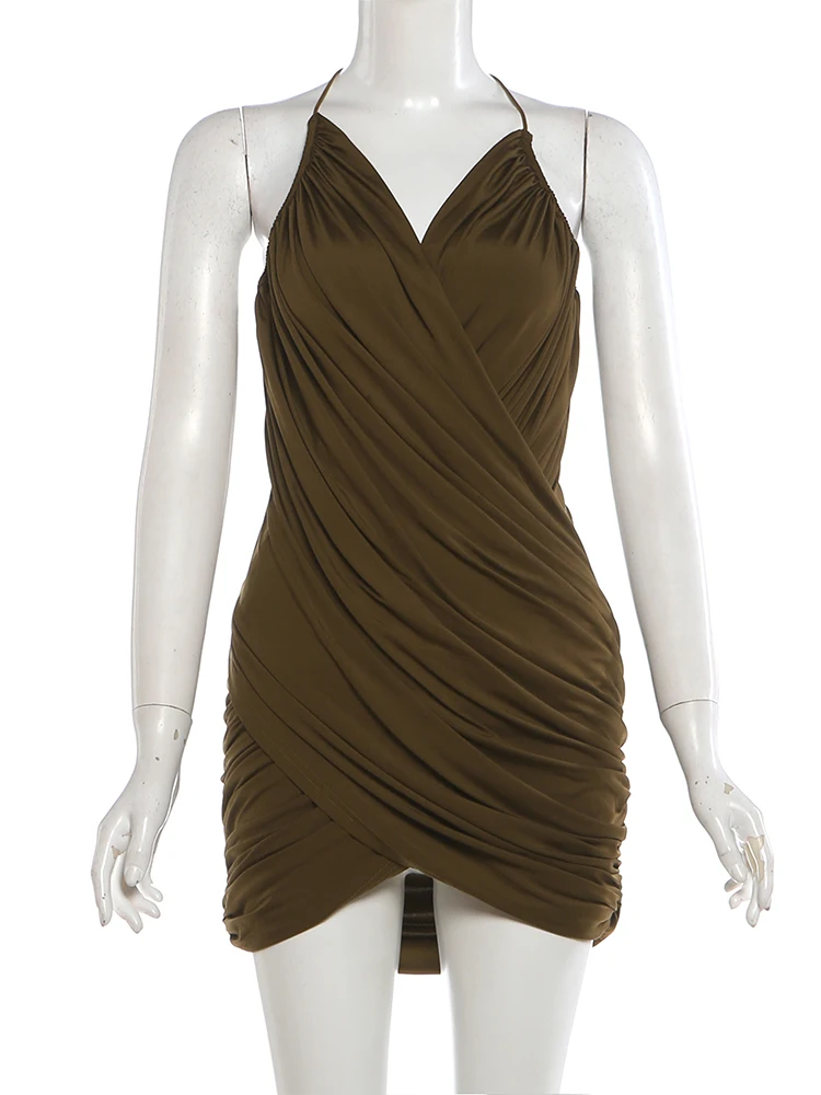 Women Elegant Sleeveless Bodycon Mini Dress for Birthday Party