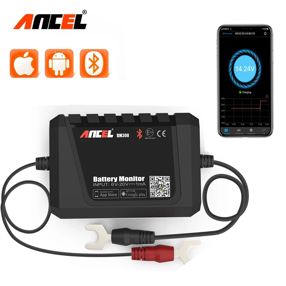 Ancel Bm300 12V Tester Batteria Per Auto Auto Analizzatore Batteria Per Auto Circuito Sistema Elettrico Tester Batteria Scanner Obd2