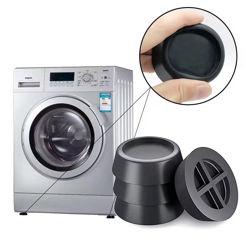 Washing Machine Anti Vibration Pads Rubber Feet Legs Mat Anti-vibration Pad Universal Noise-reducing Leg Base for Furniture 4Pcs washing machine pads furniture leg pads rubber pads anti vibration pads