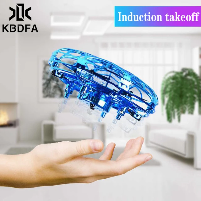 KBDFA Mini Helicopter UFO RC Drone Infraed Hand Sensing Aircraft Electronic Model Quadcopter flayaball Small drohne Kids Toys