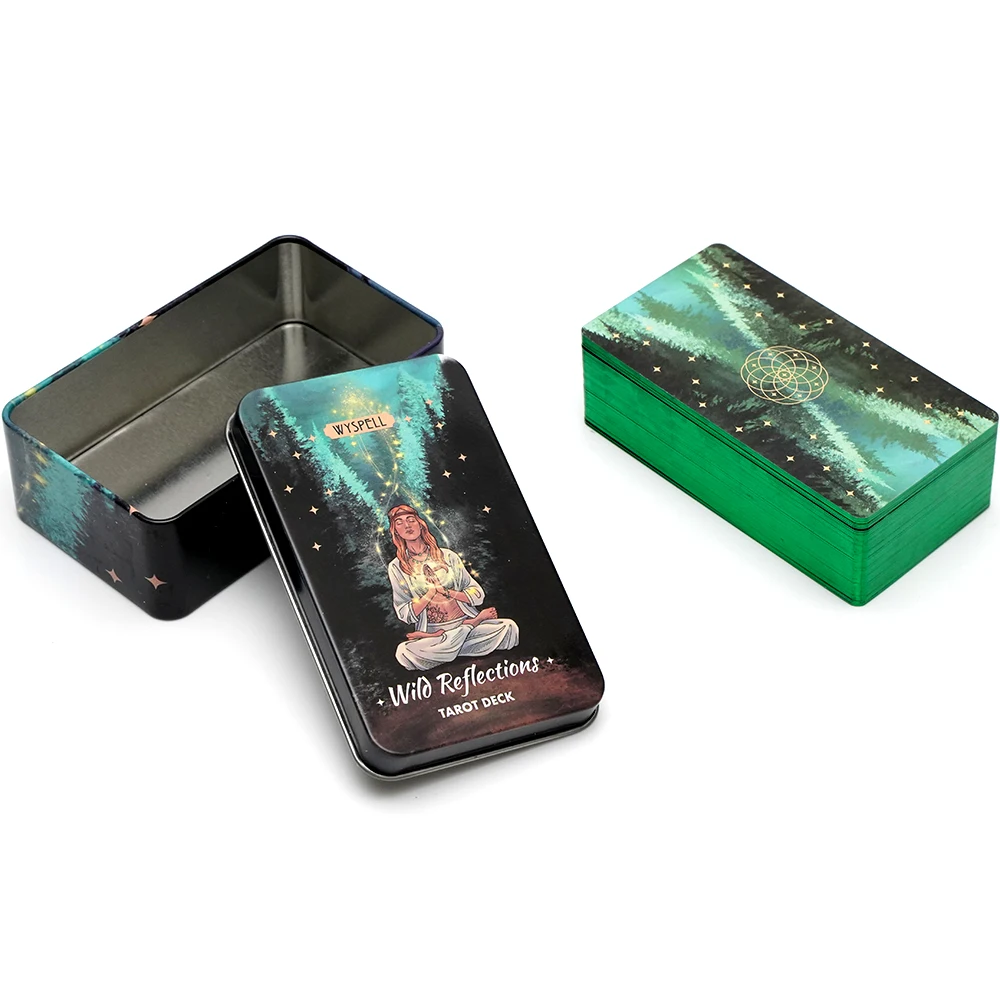 Wyspell Wild Reflections Tarot Cards Nature-Inspired Tarot Cards Beautiful Tarot Cards Set Tarot Cards for Beginners Tin Box 4