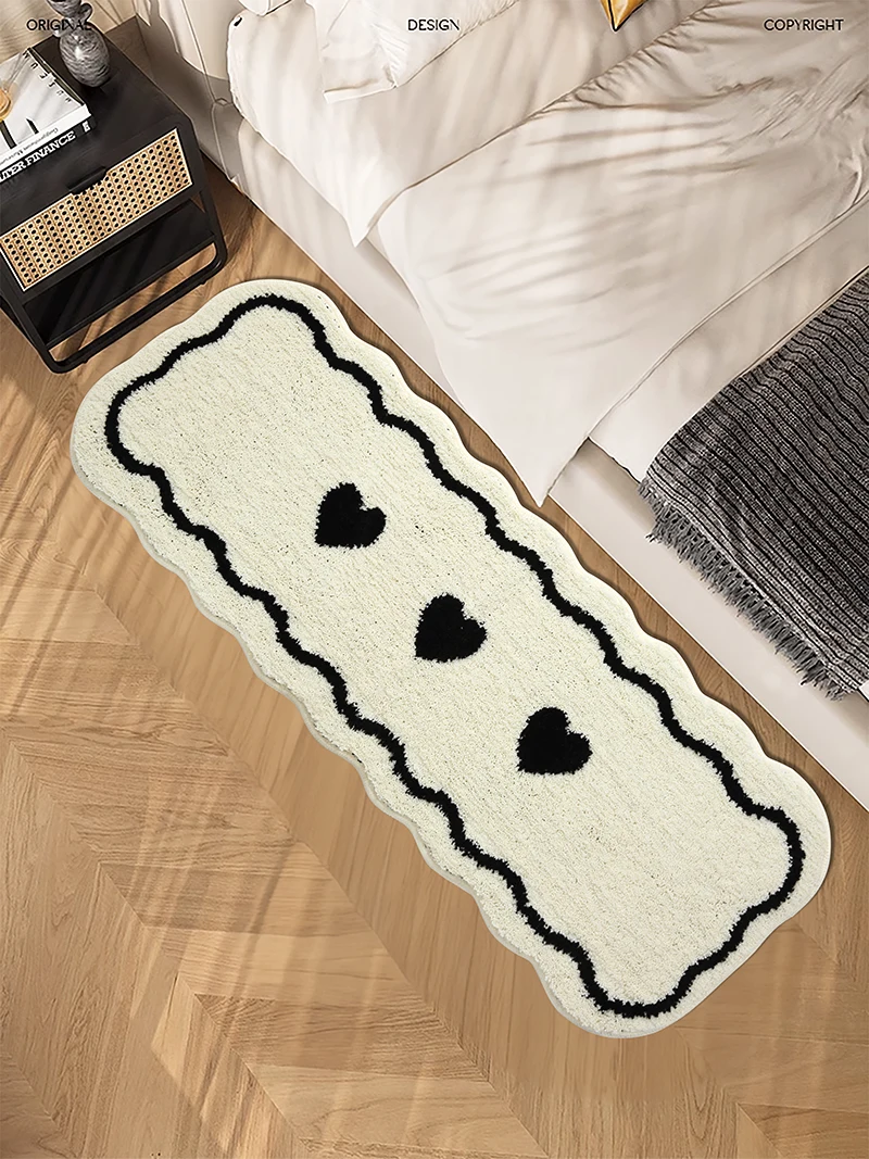 Cream Style Imitation Cashmere Carpet Bedroom Bed Blanket Advanced Home Decor Living Room Cloakroom Balcony Soft Mat