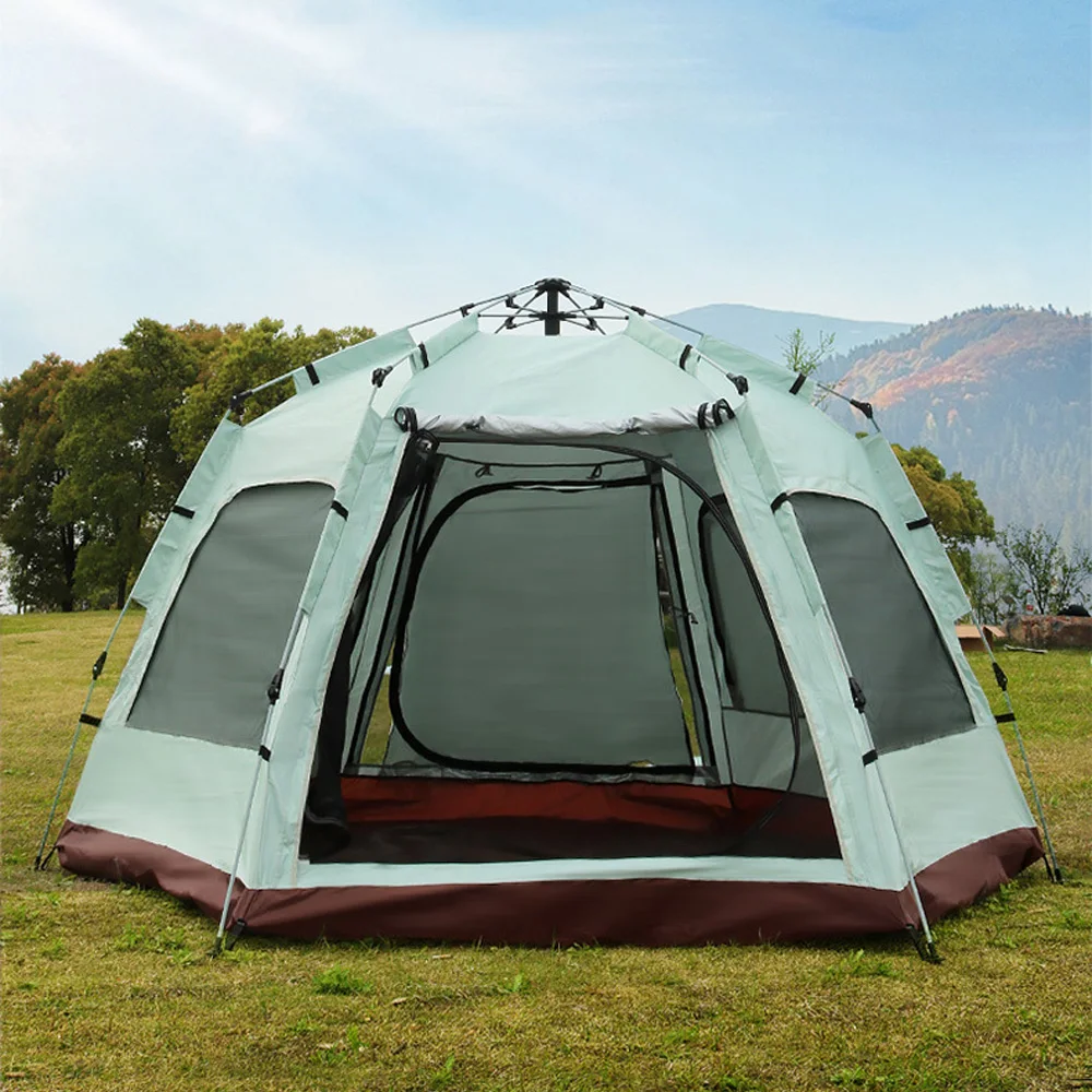 One-Touch Automatic Tent, Ultralight Waterproof 4-Season Backpacking Tent for 3-8 Person, Portable Outdoor Hiking & Camping Tent