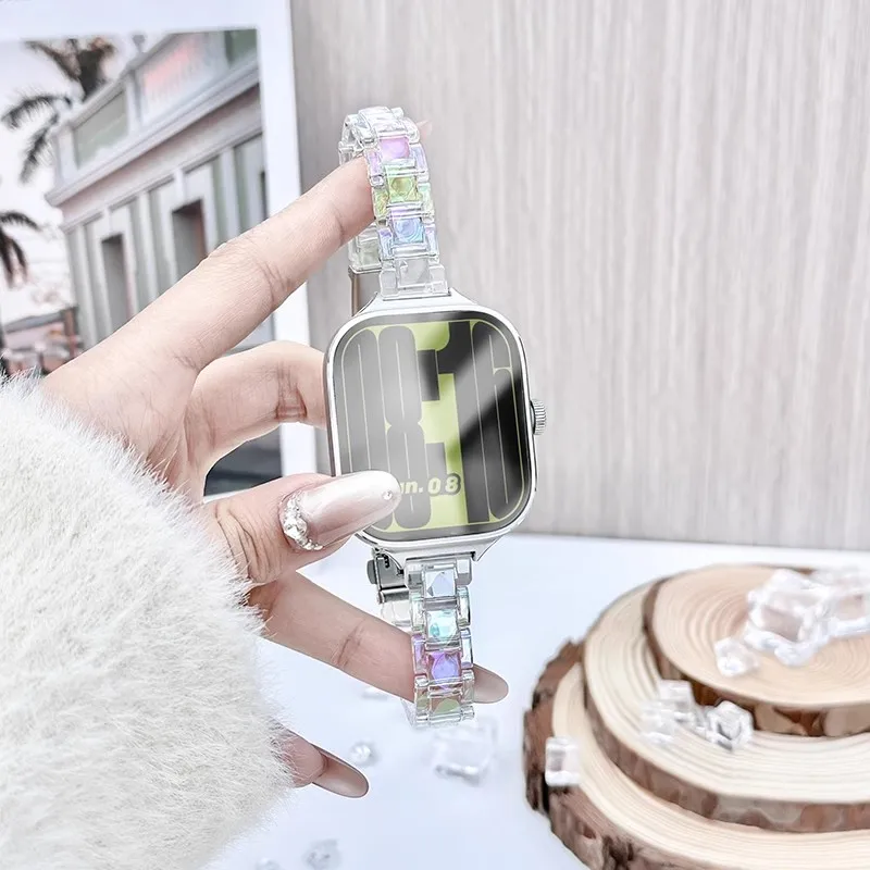 Sleek Transparent Strap for Women's Smartwatch Bracelet