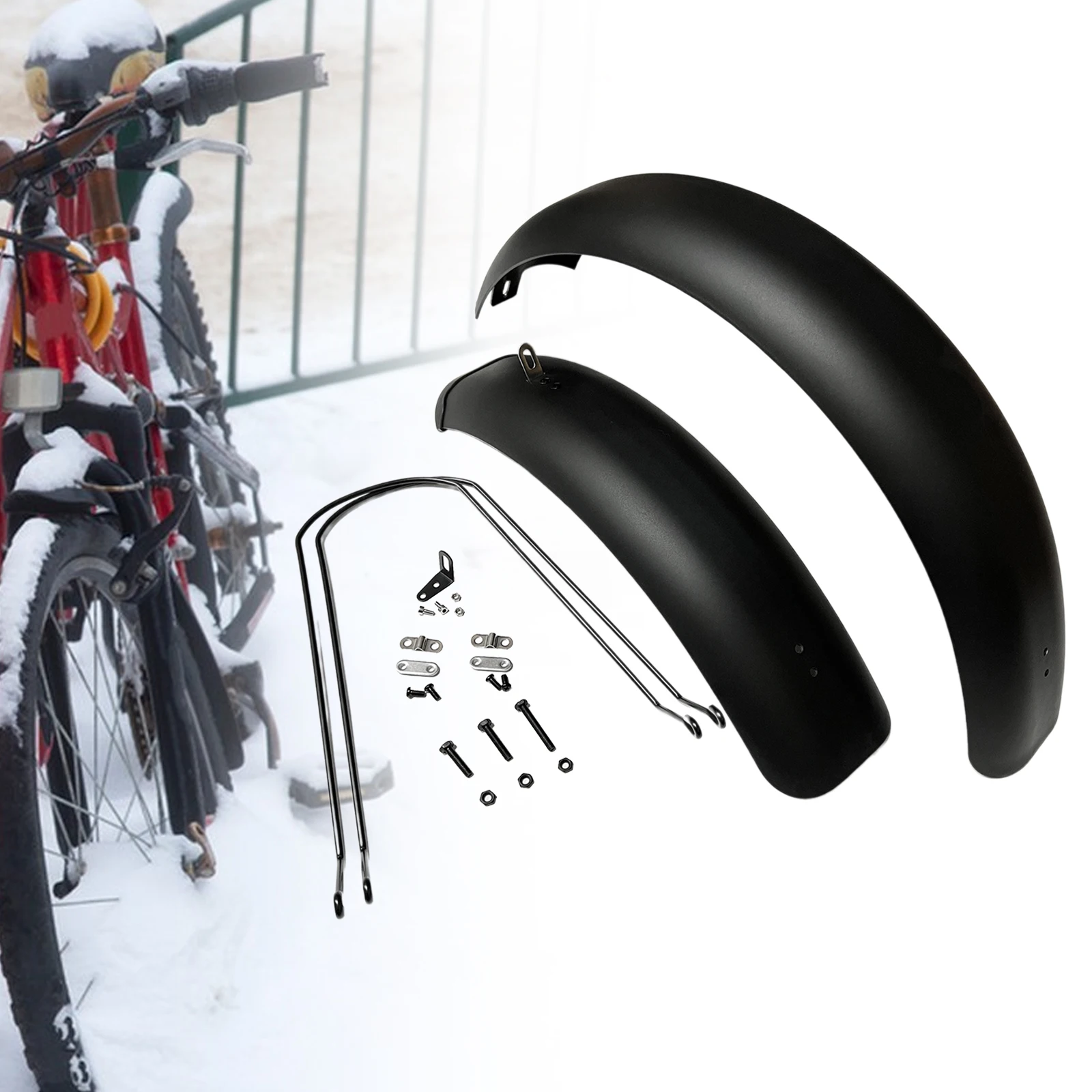 Bike Mudguard Wheel Protection Outdoor Mudflap Bike Fender Bicycle Fender for 20inchx5.0inch Wide Mountain Bikes Road Bikes bicycle fender