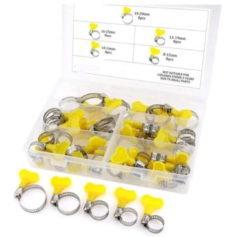 Free Shipping 40 Pcs 8mm29mm Butterfly Hose Clamp Homebrew Pipe Clamp