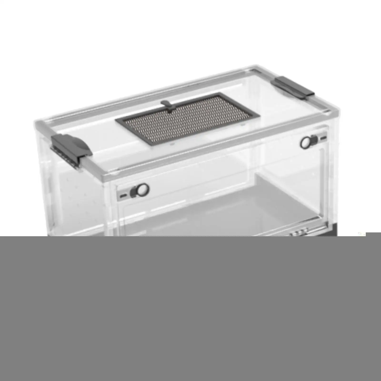 Transparent Foldable Reptile Terrarium for Small Reptiles Lightweight with Sliding Lid Multifunctional Desktop Pet Enclosure