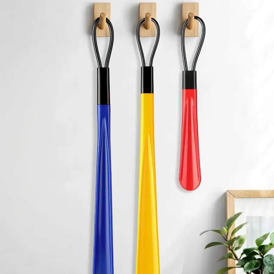 플라스틱 신발주걱, 긴 손잡이, 노인용 신발 신는 도구, 가정용 신발닦이, 편리한 노인용품