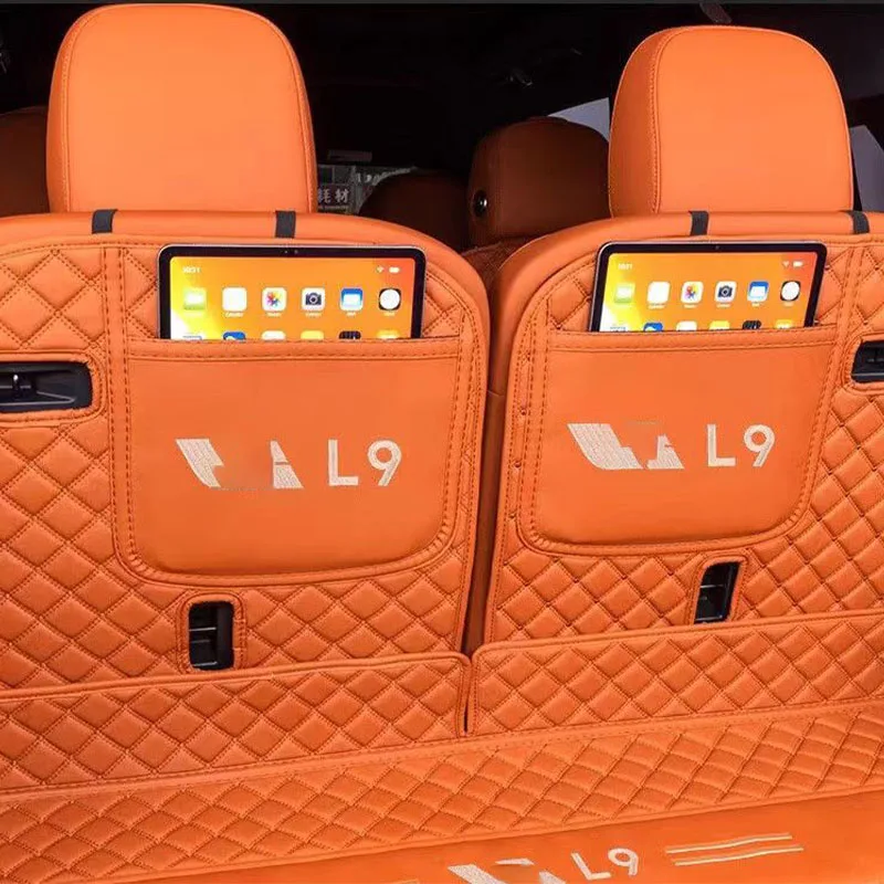 Li Lixiang L9 2022-2024 용 자동차 트렁크 라이너 매트, 바닥 트레이 뒷좌석 등받이 패드, 자동차 인테리어 액세서리