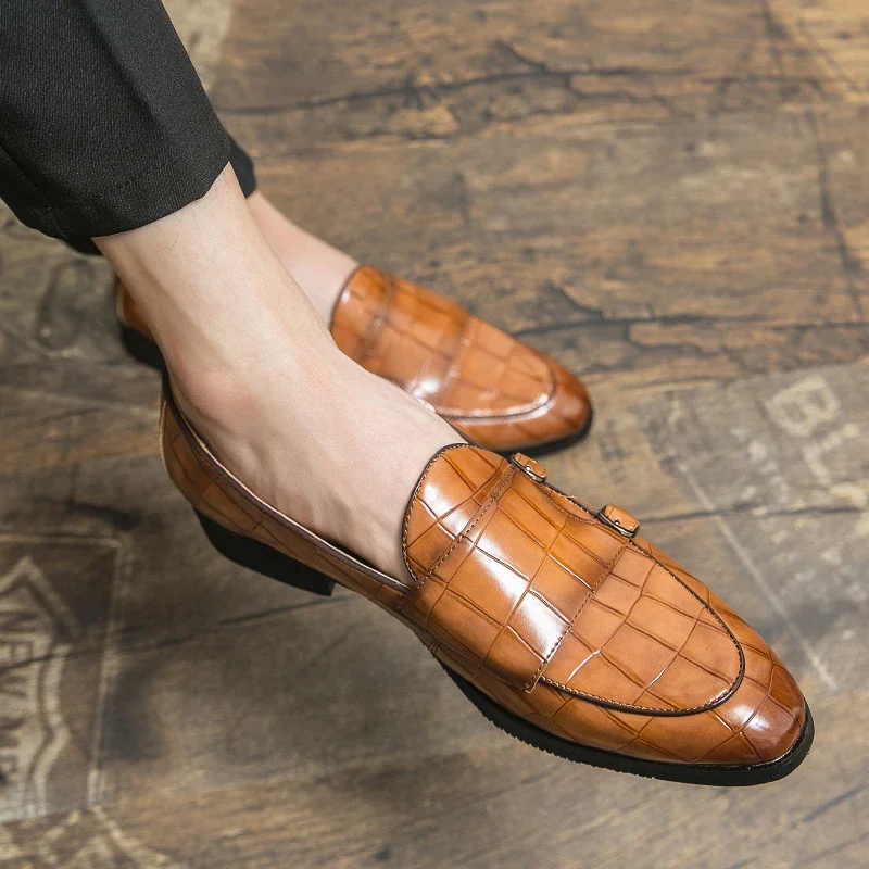 Men's casual shoes plus size leather social driving Party Shoes adult fashion dress moccasins loafers