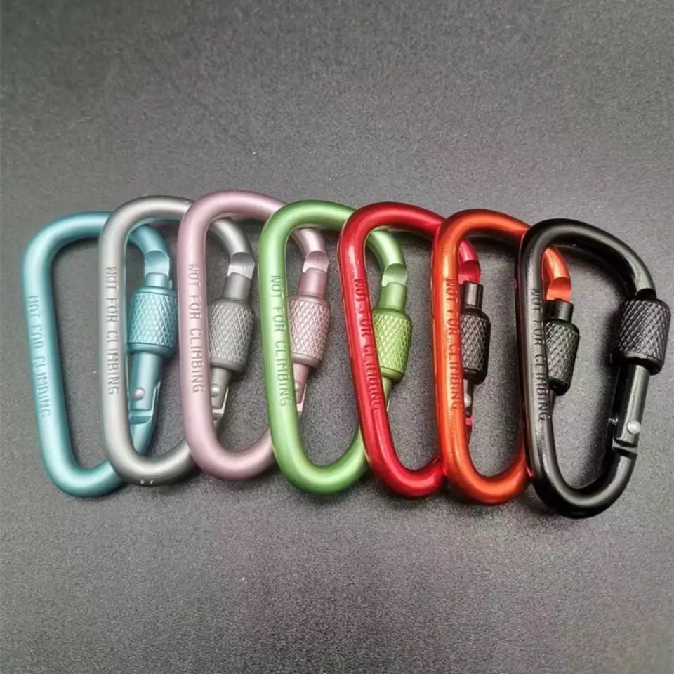 Moschettone Clip a forma di stella Arrampicata Fibbia in lega di alluminio Heavy Duty Portachiavi Gancio per Campeggio Pesca Escursionismo Viaggi Campeggio