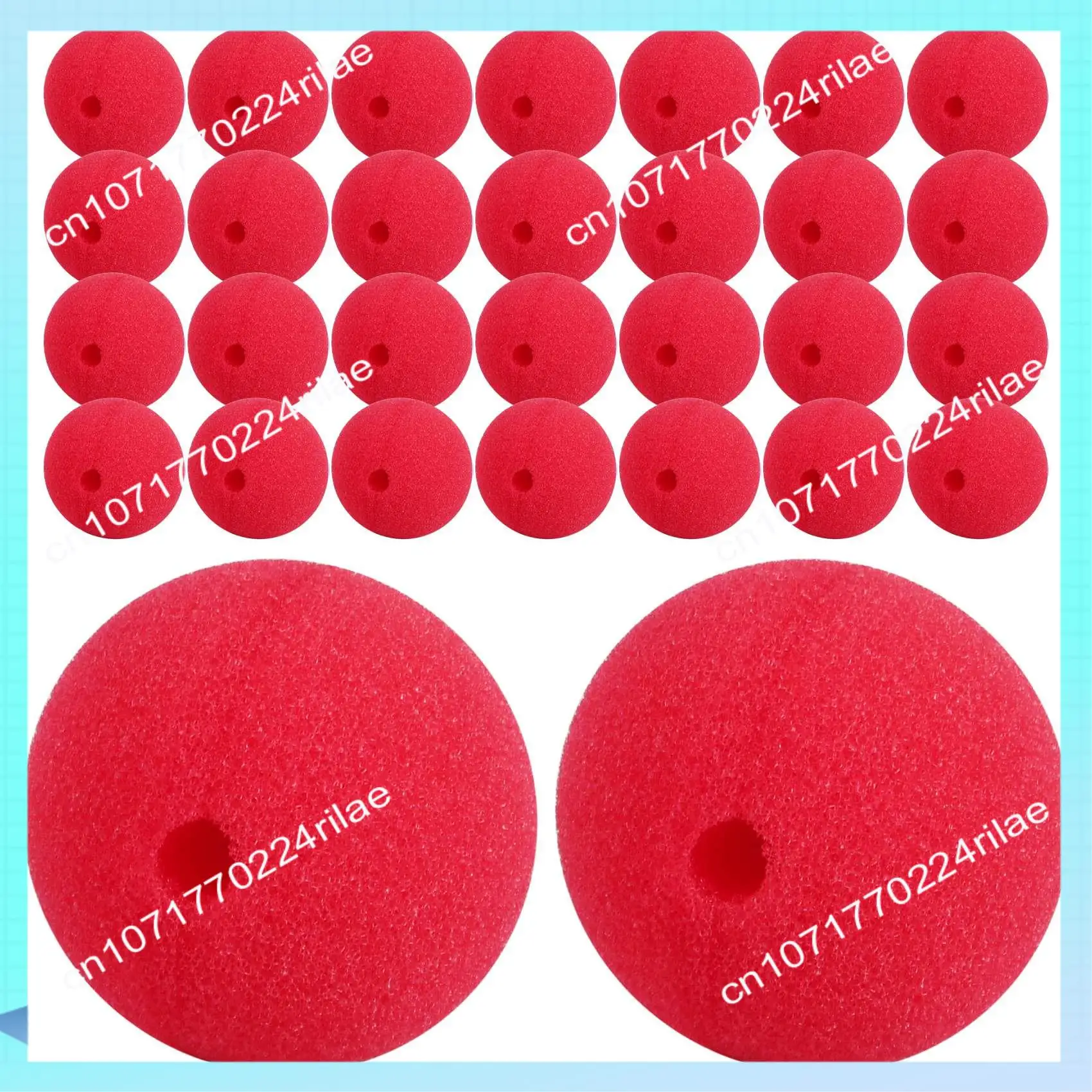 A17Z 30PCS 2X2inch 코스프레 코 파티 할로윈 의상 용품 Christamas를위한 빨간 광대 코