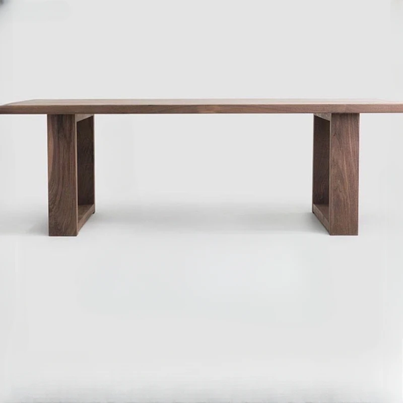 

Обеденный стол из черного ореха Северной Америки, оригинальный деревянный стол, стол для конференций, длинный стол из цельной древесины, искусственный