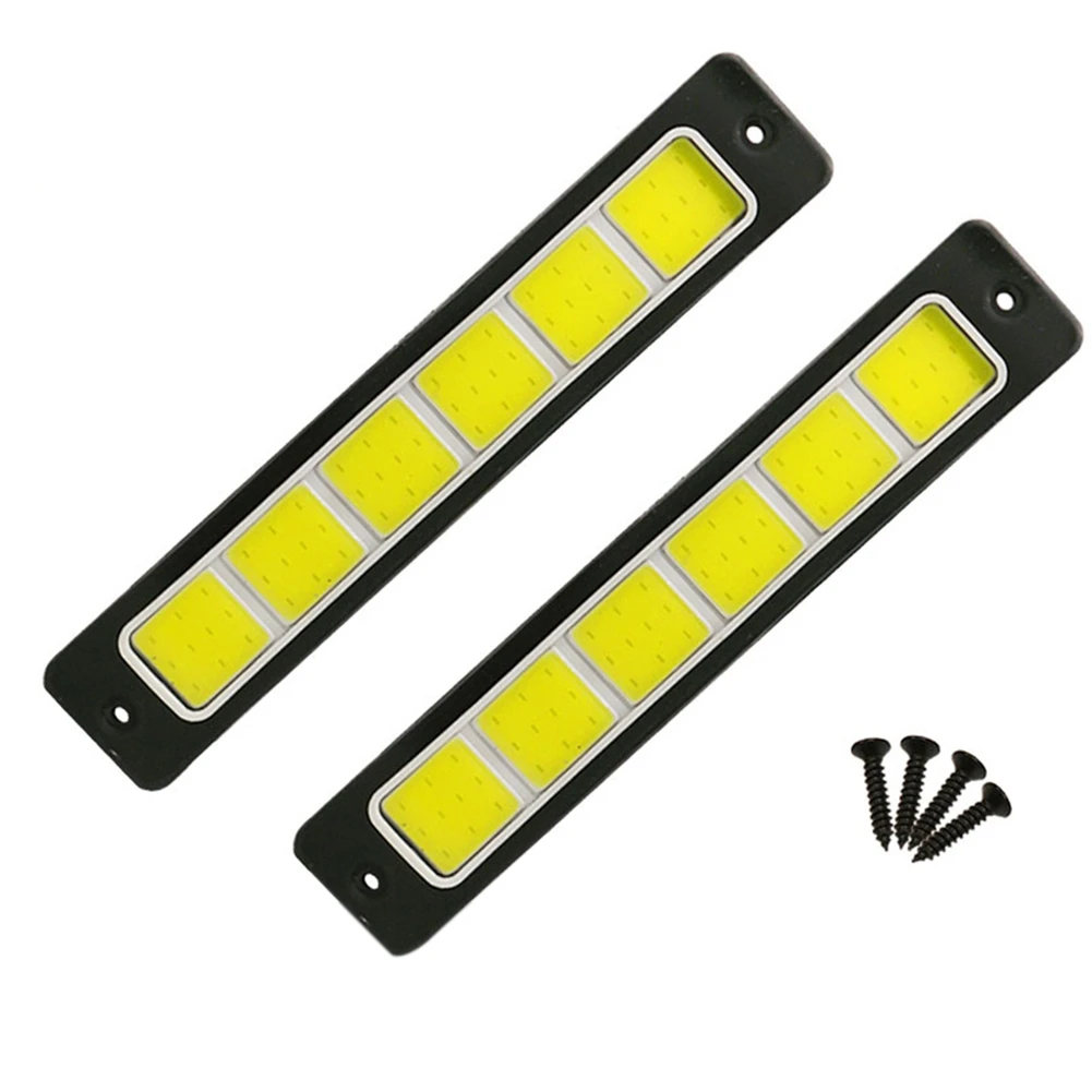 

2Pcs Super Bright LED Daytime Running Lights Car Driving Fog Lamp Waterproof Flexible DRL COB LED Strip 190X35Mm 12V