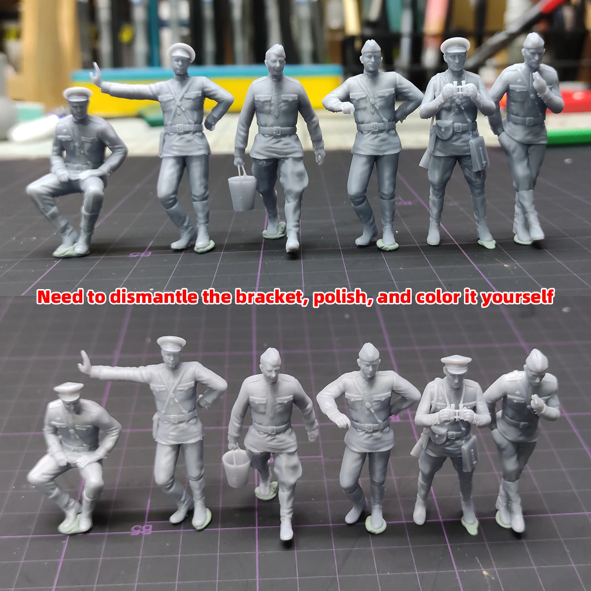 소련군 휴식군인 군대 팀 군인 세트 조립 플라스틱 군사 모형 키트 1/72 1/35 1/48