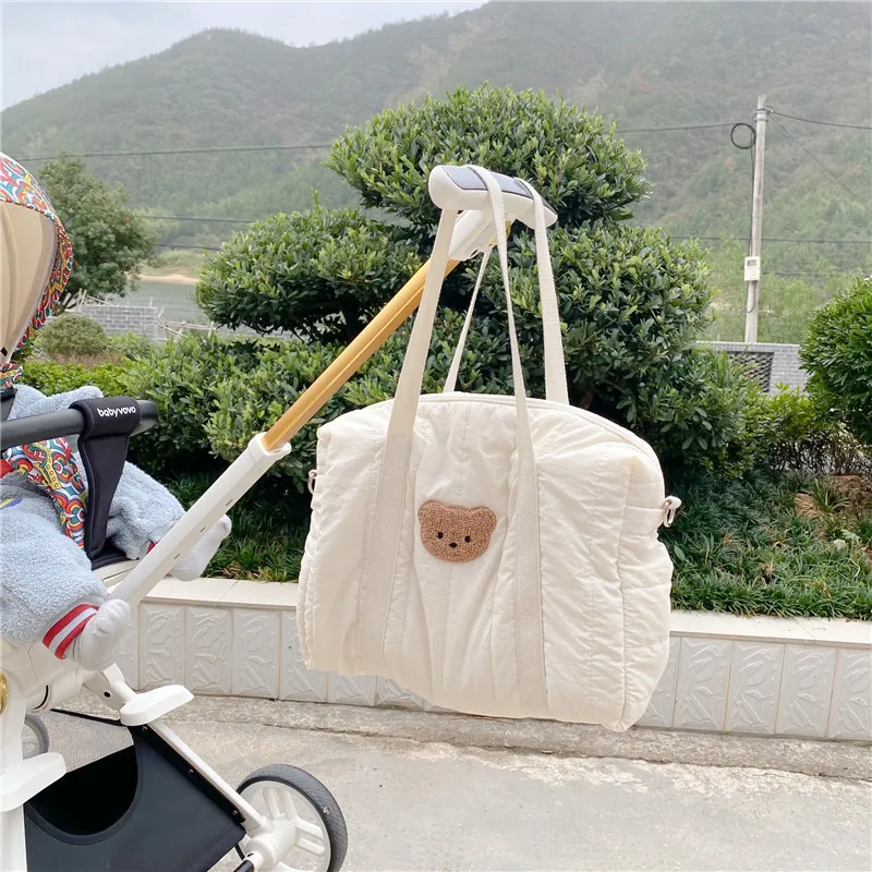 2024 Cloth Bag Tote Bag Fashion Going Out Large Capacity Fashion Mommy Bag Baby Bag Korean Style Hand Bags Mommy Shoulder Bag 2