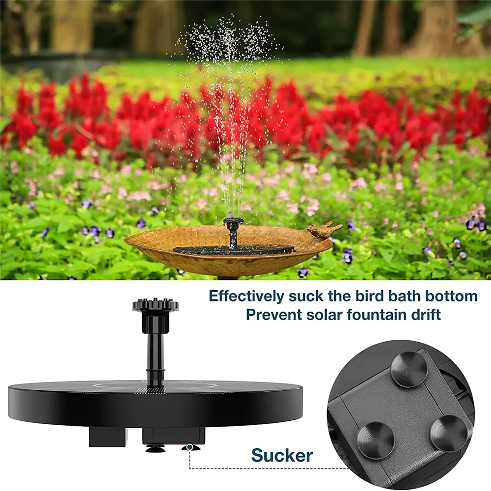 Solar Fountain Pump Solar Water Pump Garden Pond Fountain 13cm