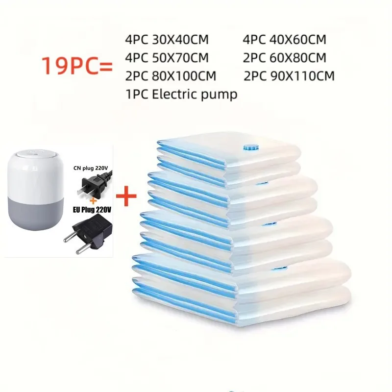 Space-Saving Vacuum Storage Bags with Compression Seal