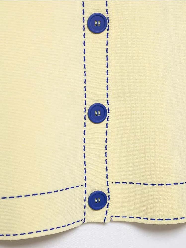 2025 Women's  Short-Sleeved POLO Shirts Summer Ribbing Knitted Tops Daily Casual Women Elegant Short Top