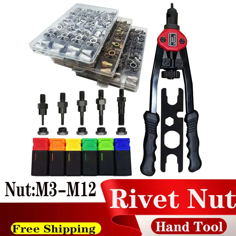 Manual Rivet Tools Hand BT-606 Threaded Rivet Nuts Guns OR Riveter Sleeve Nuts Rivnut Tool For Auto M3 M4 M5 M6 M8 Hand Riveter