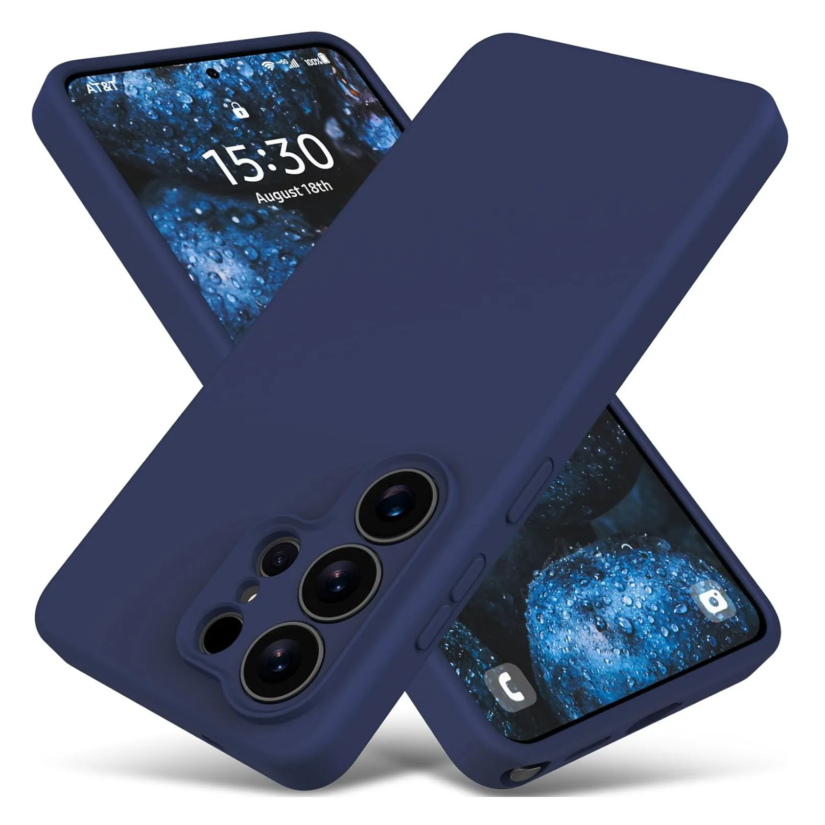 Liquid Silicone Shockproof Phone Case - Pure Color Soft Cover