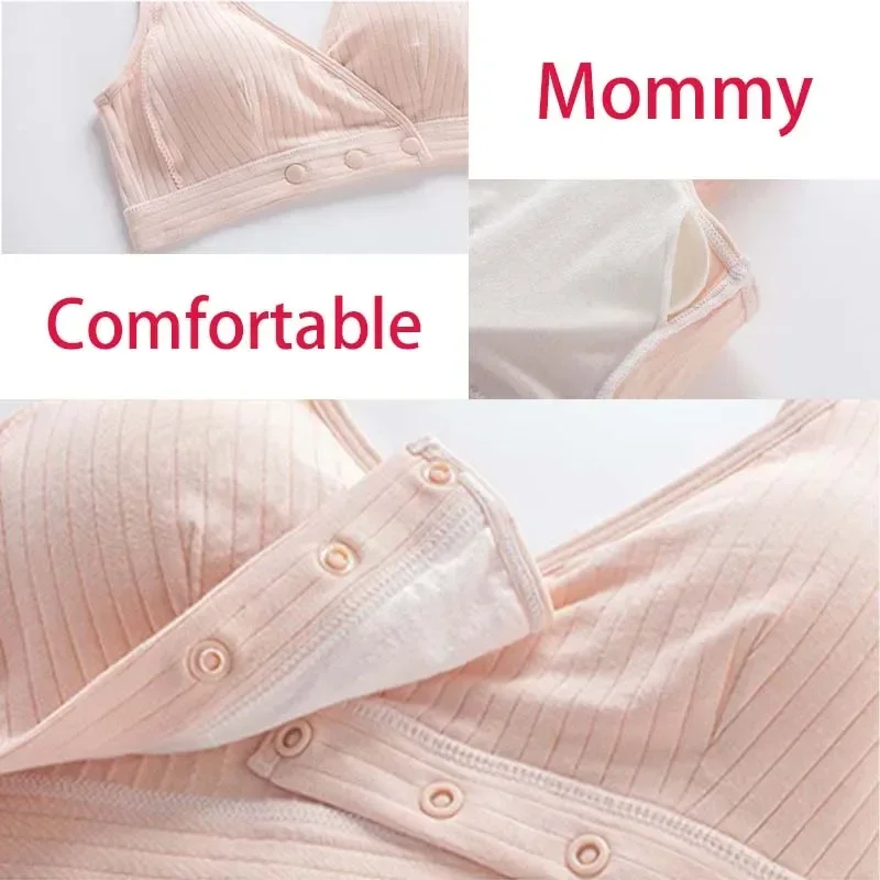 Maternity Bras Wirefree Nursing Bra Pregnancy Clothes Prevent Sagging Breastfeeding Women's Breathable No Trace Invisible Bra 5