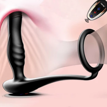 JEUSN Anal Sex Toys Vibrator Male Masturbation Prostate Massage Penis Ring Heated Wireless Remote Control Sex Machine Adult Shop 6