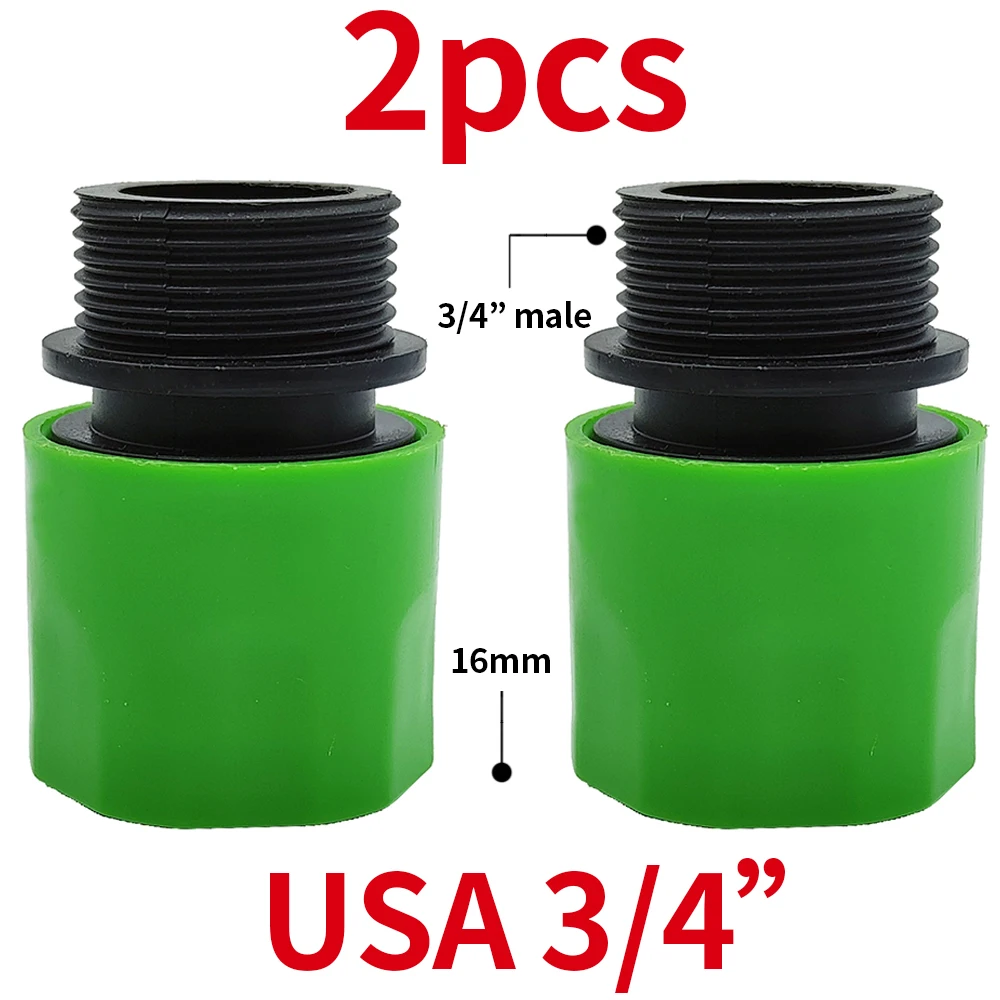 Capezzolo con connettore rapido EURO USA Adattatore per tubo flessibile filettato maschio da 3/4 pollici per sistema di irrigazione per irrigazione a goccia per tubi da giardino  15