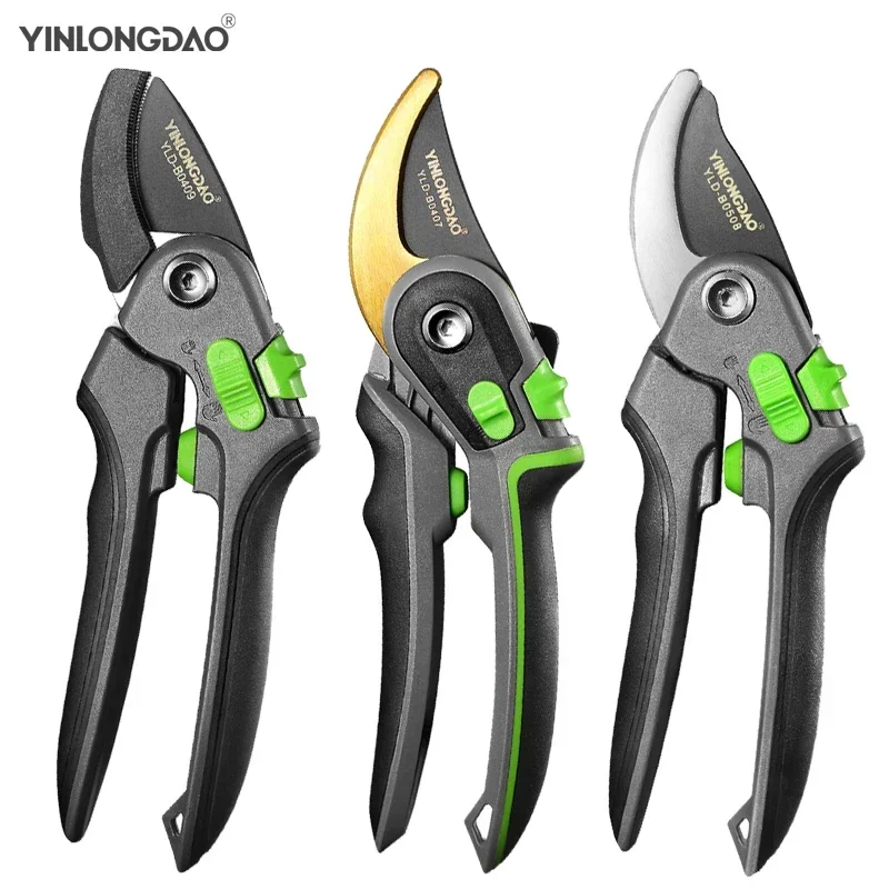 Powerful Garden Pruners Trim Metal Cutting Scissors Hand Tools Shears Grafting Secateurs Flowers Branch Cutter Plant Pruning