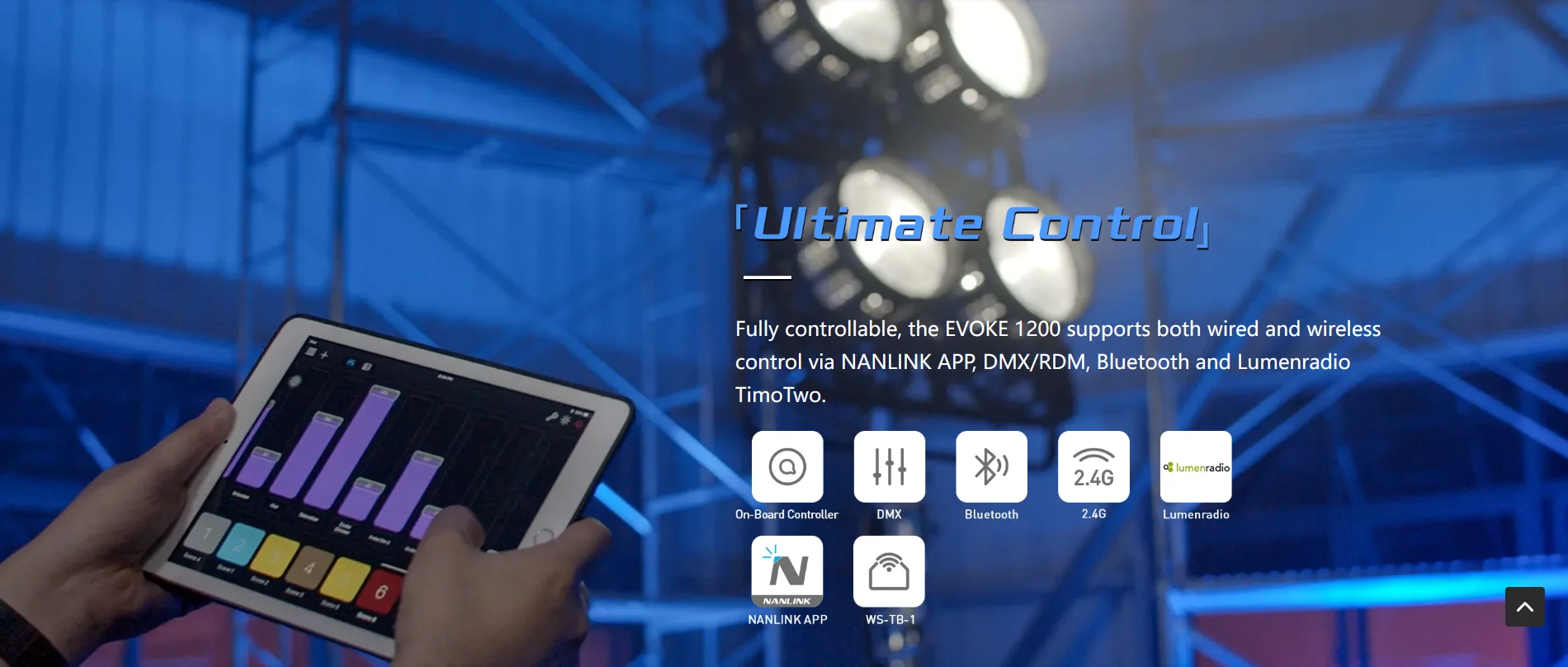 Evoke 900C EVOKE 1200B RGB LED Spot Light with carry bag for Studio Film Product